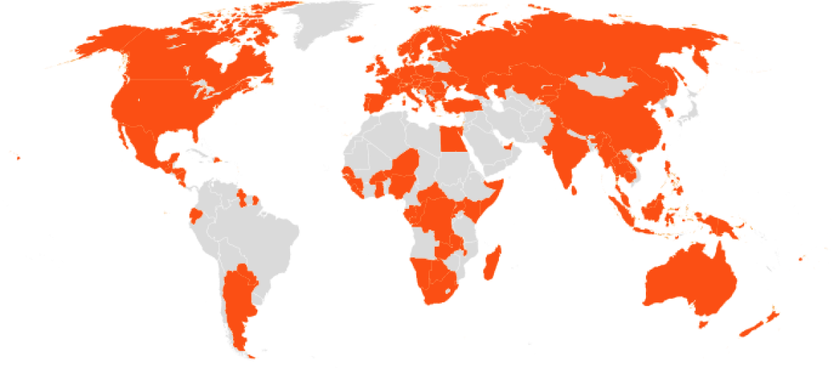 Connectivity world map